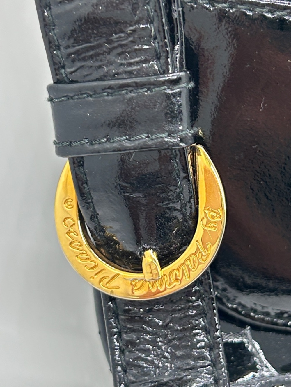 Paloma Picasso Vintage Black Snakeskin Print Leather Crossbody Bag Purse 🌺🌺 - Picture 9 of 14